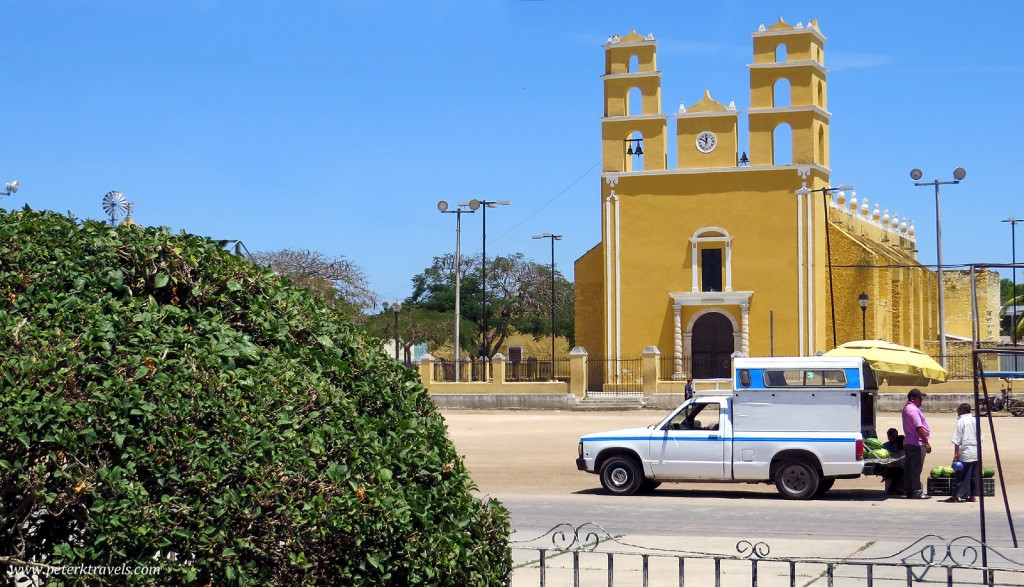 Church and Watermelon Seller, Acanceh