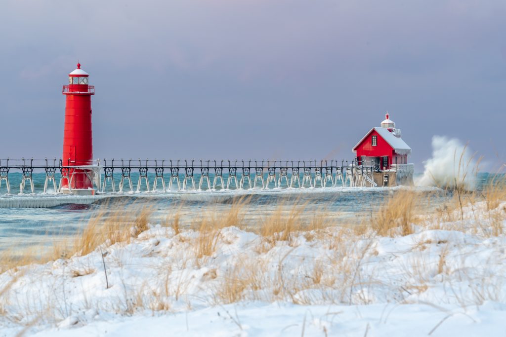 Grand Haven after a winter storm.