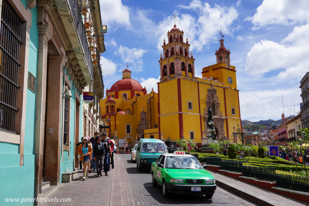 Basilica and Cab, Guanajuato