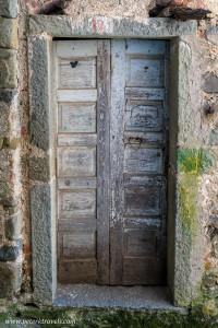 Weathered door in Corniglia, Italy.